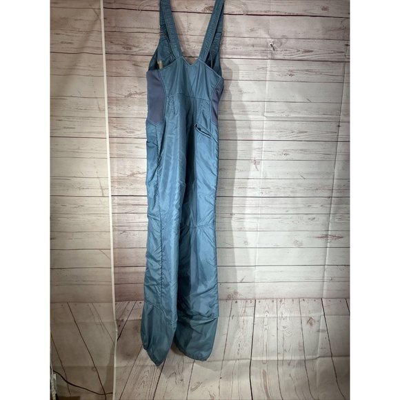 Vtg 1st Down Salt Lake city Utah snowpants Ski Bibs Blue Mens Large 29/36 inseam - Picture 4 of 9